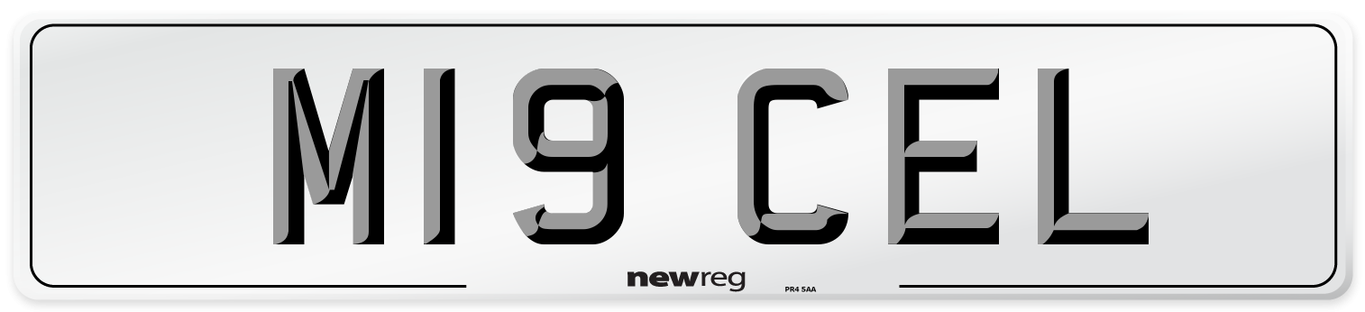 M19 CEL Number Plate from New Reg